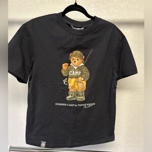 Teenie Weenie Black Tee with Bear Graphic